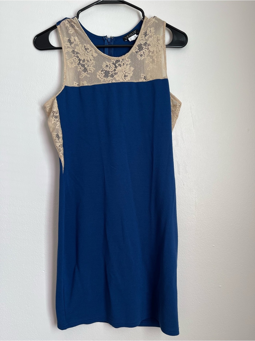 VENUS Royal Blue Lace Yoke Sheath Dress Size 8